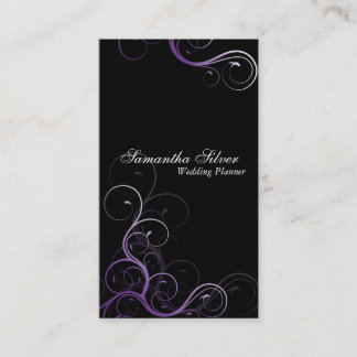 Remous pourpre de carte de visite élégant de
