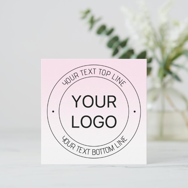 Remplacement de logo facile & Texte éditable Rose  (Debout devant)