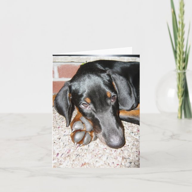 Remplissage Doberman Pinscher Puppy - Carte de not (Devant)