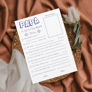 Remplissez la carte de jour pour les pères vierges