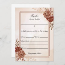 Remplissez Le Faire-part de mariage Floral Vierge