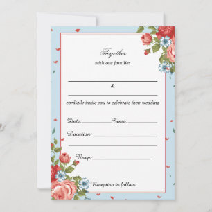 Remplissez Le Faire-part de mariage Floral Vierge