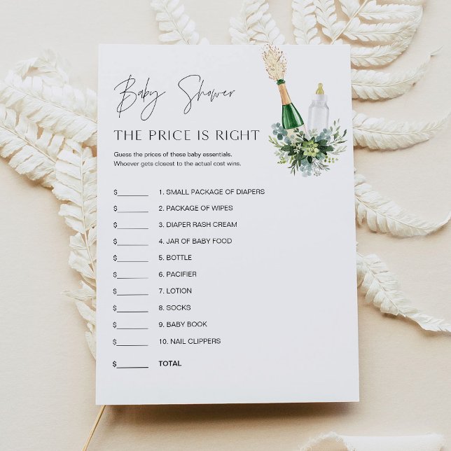 REMY Devinez le prix Baby shower carte de jeu (Créateur téléchargé)