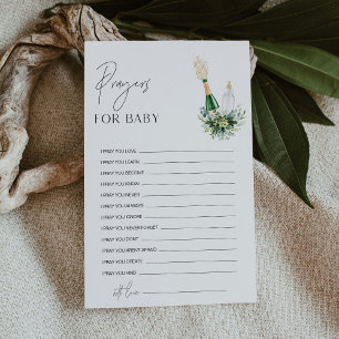 REMY Prières For Baby shower Advice Card