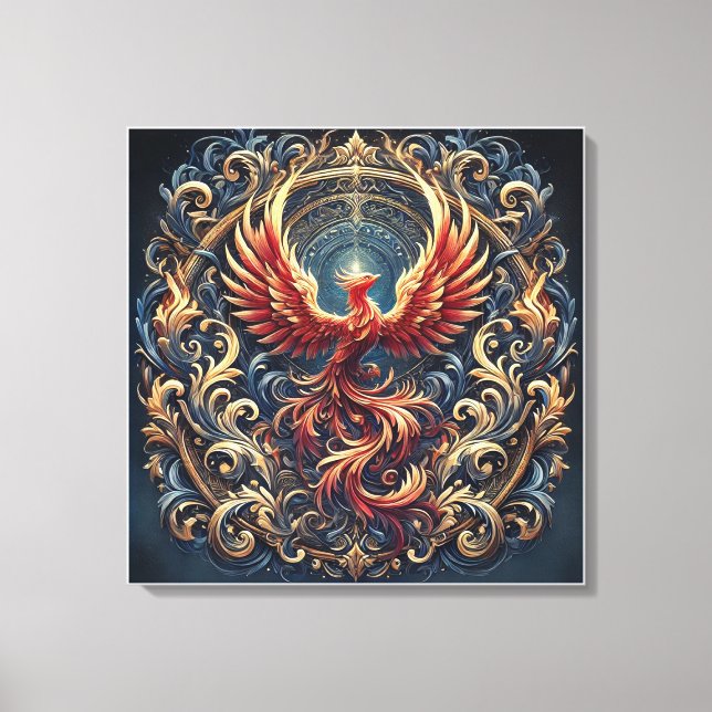Renaissance du Phénix : une toile intemporelle de  (Recto)