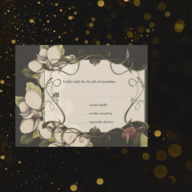 Renaissance médiévale Magnolia Mariage RSVP (Créateur téléchargé)