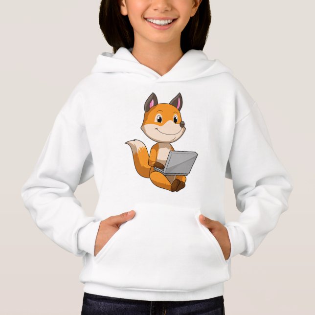 Renard avec ordinateur portable (Devant)