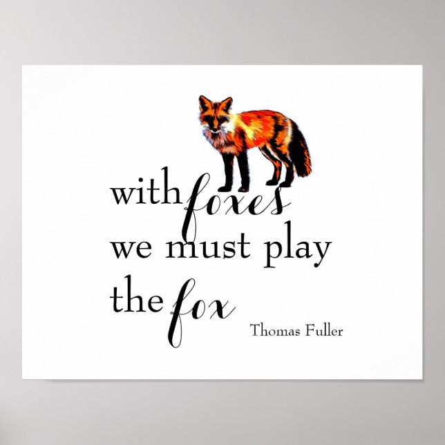 renard avec poster de devis pour décoration à la m (Devant)