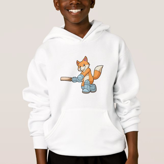 Renard comme batteur avec chauve-souris de cricket (Devant)