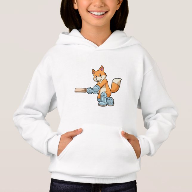 Renard comme batteur avec chauve-souris de cricket (Devant)