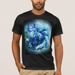 Renard de fantaisie en cristal Art T-shirt pour