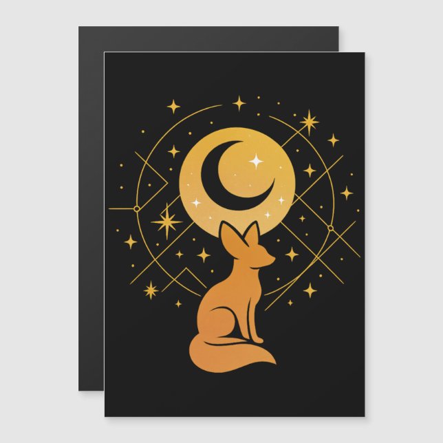 Renard du désert céleste - Lune et étoiles Cosmiqu (Devant / Derrière)