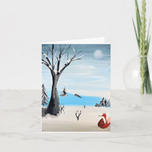 Renard en hiver Carte de voeux
