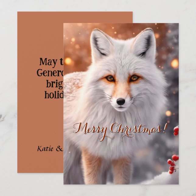 Renard enneigé à la course de Noël (Devant / Derrière)