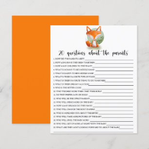 Renard - jeux - 20 questions sur les parents