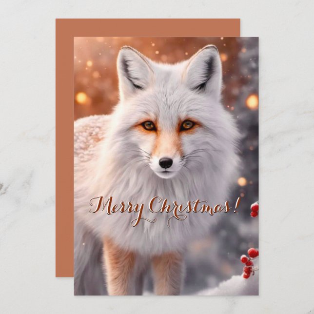 Renard neigeux à la course Noël (Devant / Derrière)