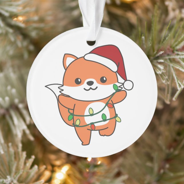 Renard Noël Hiver Animaux Fêtes Renards (Arbre)