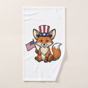 Renard Patriotique Vintage Gravure Chemise Design_