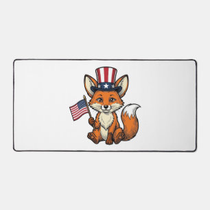 Renard Patriotique Vintage Gravure Chemise Design_