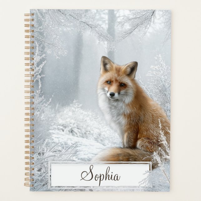 Renard personnalisé de la forêt hivernale (Devant)