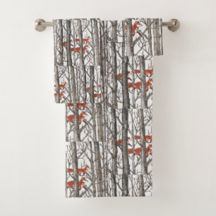 Renard renard renard en gris hiver Woods ensemble 