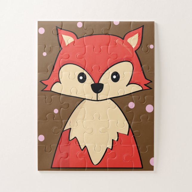 Renard Rouge Mignon | Puzzle pour Enfants (Vertical)