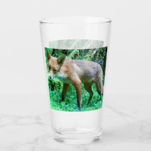 Renard roux personnalisable en verre Faune et na