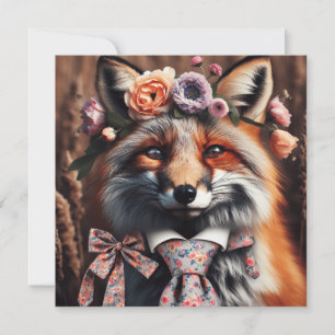 Renard sauvage portant une cravate mignon