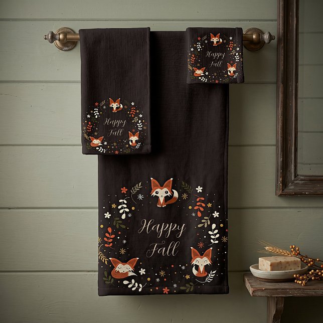 Renards d'automne avec texte personnalisable  (Créateur téléchargé)