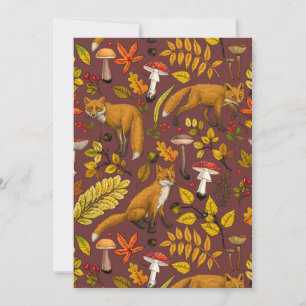 Renards d'automne sur chocolat brun