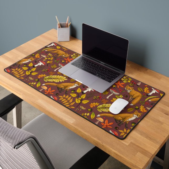 Renards d'automne sur chocolat brun (Bureau 2)