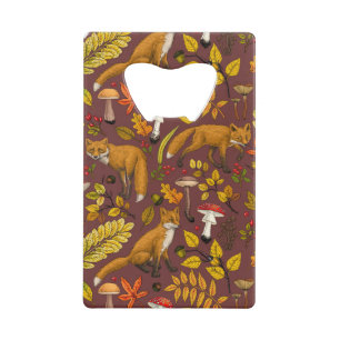 Renards d'automne sur chocolat brun