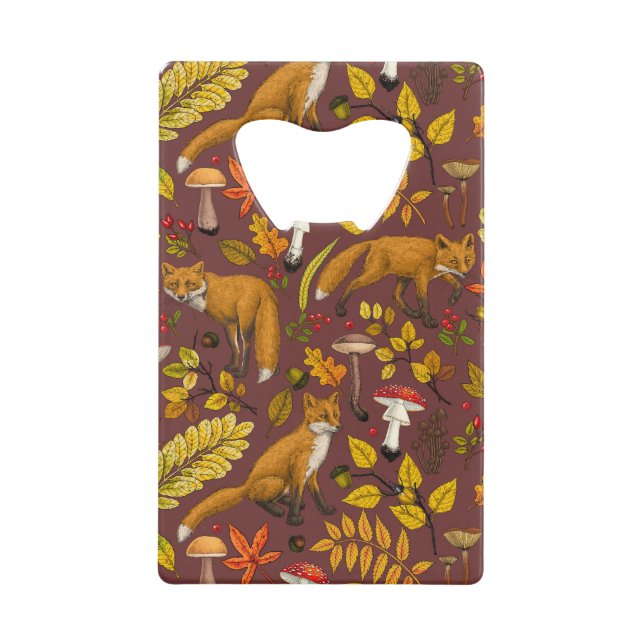 Renards d'automne sur chocolat brun (Devant)