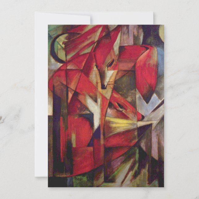 Renards de Franz Marc, Cubism Abstrait Vintage (Devant)