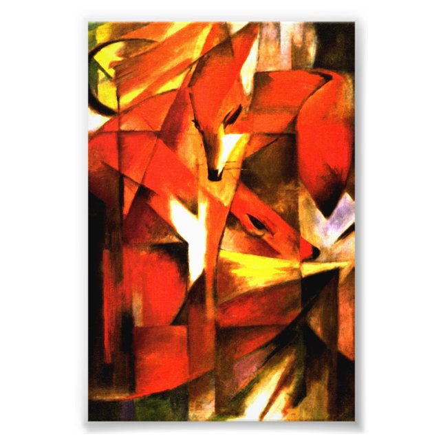 Renards de Franz Marc Fine Art Photo Imprimer (Devant)