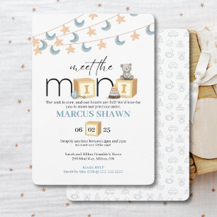 Rencontrez La Mini Baby Welcome Invitation