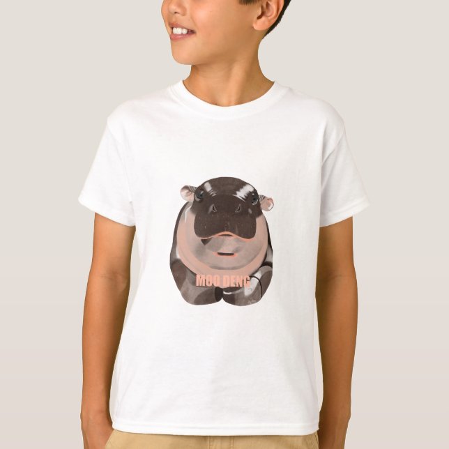 Rencontrez le T-shirt hippo "Moo Deng" (Devant)