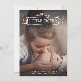 Rencontrez ma petite soeur Faire-part de naissance