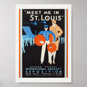 Rencontrez-moi à St. Louis Affiche Vintage 1930