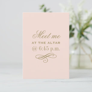 Rencontrez-moi au Altar Blush et Antique Gold