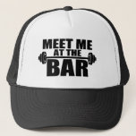 Rencontrez-moi au bar drôle casquette de gym<br><div class="desc">Rencontrez-moi au bar drôle casquette de gym</div>