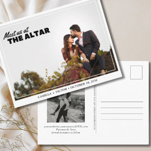 Rencontrez-nous à l'autel Carte postale de mise en