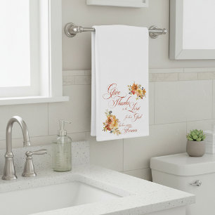 Rendez grâce au Seigneur automne aquarelle florale