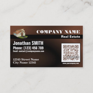 Rendez-vous Agent immobilier - carte de visite de code de QR -