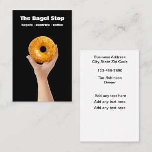 Rendez-vous Bagel Shop Boulangerie Carte de visite Vertical
