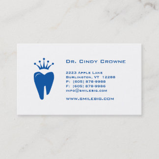 Rendez-vous Bleu royal de carte de visite de couronne de logo