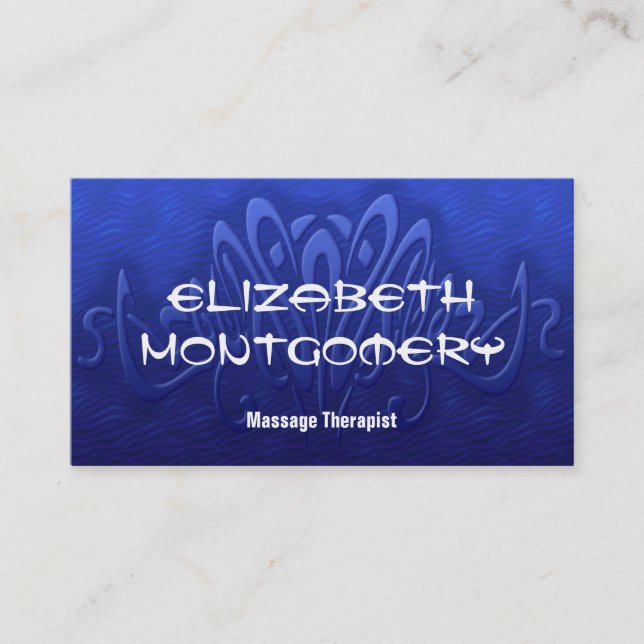 Rendez-vous Blue Massage Therapy Spa Carte de visite de rendez (Devant)