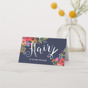 Rendez-vous Boho Floral Bouquets Hair Styliste Carte de rendez