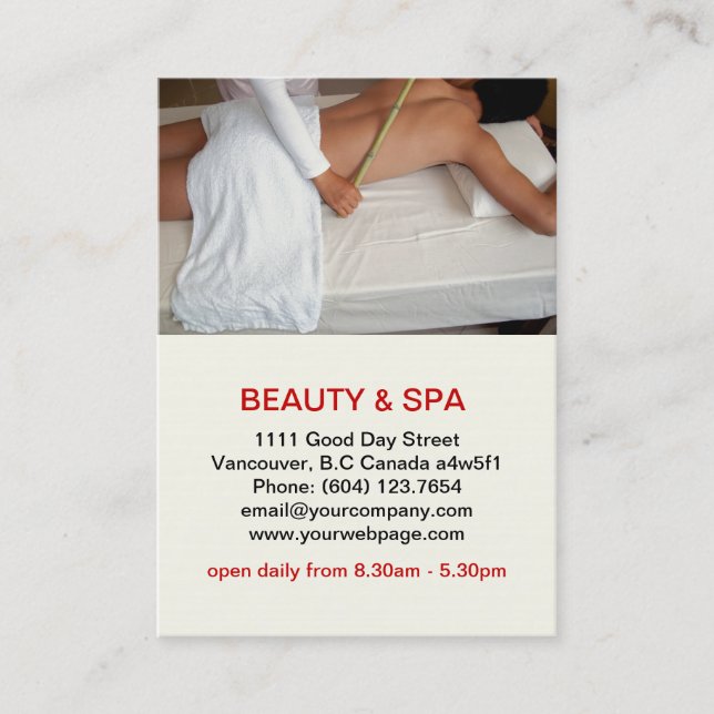 Rendez-vous Cadaverine Beauté Spa Salon Carte de visite (Devant)