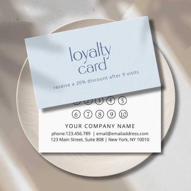 Rendez-vous Carte de Fidélité 10 Modern Blue Salon (Modern Blue Salon 10 Loyalty Card)